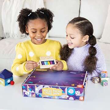 MindWare Hocus Pocus Magic Show Magician Kit - Exciting Magic Tricks for Kids with Over 25 Pieces an...