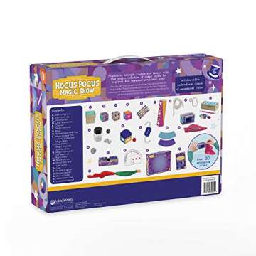 MindWare Hocus Pocus Magic Show Magician Kit - Exciting Magic Tricks for Kids with Over 25 Pieces and Instructional Videos