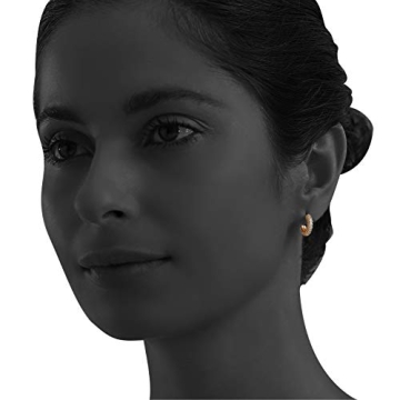 Wowshow Small Half Hoop Stud Earrings with Cubic Zirconia