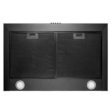 AKDY 30 in. Convertible Kitchen Wall Mount Range Hood with Carbon Filters in Black Painted Stainless Steel