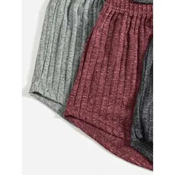 SOLY HUX Women's Ribbed Knit Pajama Sets for Comfort