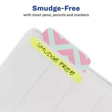 Avery Margin Ultra Tabs, 2.5" x 1", Assorted Color Geometric Designs, 24 Repositionable Page Tabs (74897)