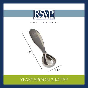 RSVP International Endurance Kitchen Collection Measuring Tools, Dishwasher Safe, Yeast, 2.25-Teaspoons, Stainless Steel