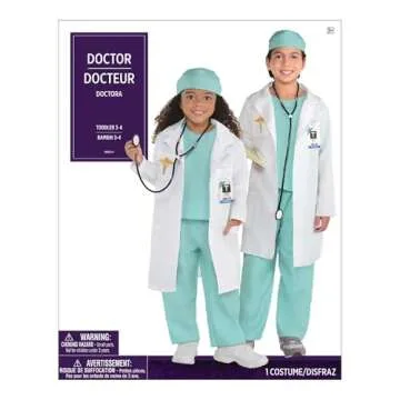 Amscan Kids Doctor Costume - Complete 6 Pc. Set for Fun Roleplay