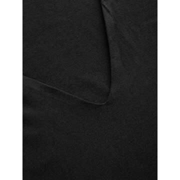 Verdusa Women's V Neck Long Sleeve Bodysuit Top Black S