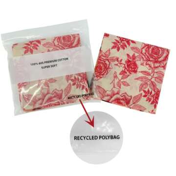 HankieWorld Bandanas for Women and Men，3 Pack Super Soft Thin 60s Preium Cotton 22 inch Handkerchiefs(3 Pack-Pink Rose)