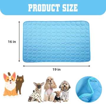 dgdgbaby Dog Cooling Mat Large Cooling Pad Summer Pet Bed for Dogs Cats Kennel Pad Breathable Pet Se...