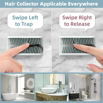 Shower Hair Catcher - Reusable Hair Trap for Drain