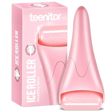 Teenitor Pink Ice Roller for Face, Ice Face Roller, Eye Roller for Puffy Eyes, Facial Roller Spa Sel...