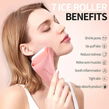 Teenitor Pink Ice Roller for Refreshing Skin Care