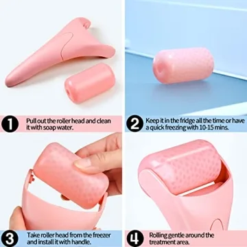 Teenitor Pink Ice Roller for Refreshing Skin Care