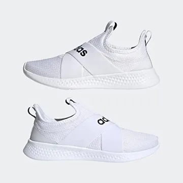 adidas Women's Puremotion Adapt Running Shoe, White/Black/Dove Grey, 7
