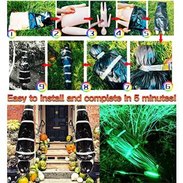 Halloween Decorations Corpse Dead Victim Props 60 Inch Hanging Dead Body Decorations Scary Fake Corp...
