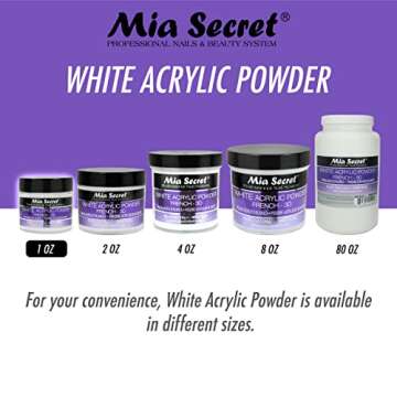 Mia Secret White Acrylic Powder (1oz)