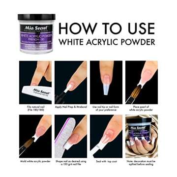 Mia Secret White Acrylic Powder (1oz)