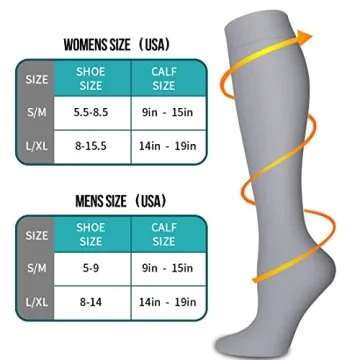 COOLOVER Copper Compression Socks - Support for All Activities