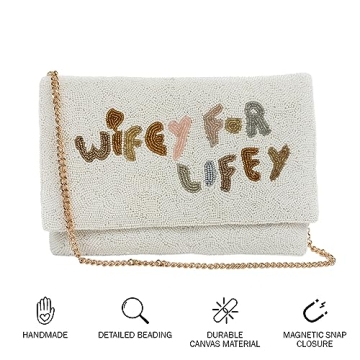 WIFEY FOR LIFEEY Bridal Clutch Perfect for Weddings and Gifts