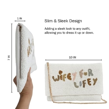 WIFEY FOR LIFEEY Bridal Clutch Perfect for Weddings and Gifts