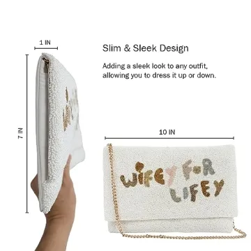 WIFEY FOR LIFEEY Bridal Clutch Perfect for Weddings and Gifts