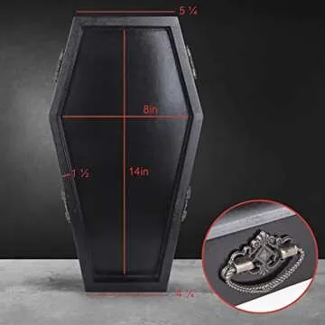Gothic Coffin Tray Unique Home Decor for Spooky Touch