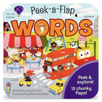 Peek-a-Flap Words Board Book for Kids Ages 1-5