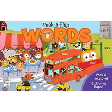 Peek-a-Flap Words Board Book for Kids Ages 1-5