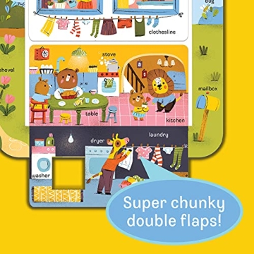 Peek-a-Flap Words Board Book for Kids Ages 1-5
