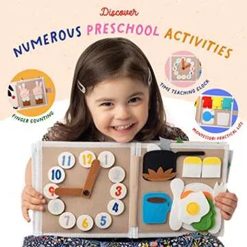 Mumoro Toddler Quiet Book - Educational Montessori Busy Book - Colorful Sensory Books for Toddlers -...