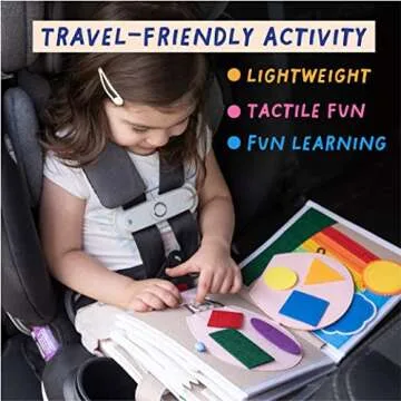 Mumoro Toddler Quiet Book - Educational Montessori Busy Book - Colorful Sensory Books for Toddlers - Kids Travel Toy with Interactive Activities - Soft Fabric Book for Boy, Girl - Preschool Felt Book