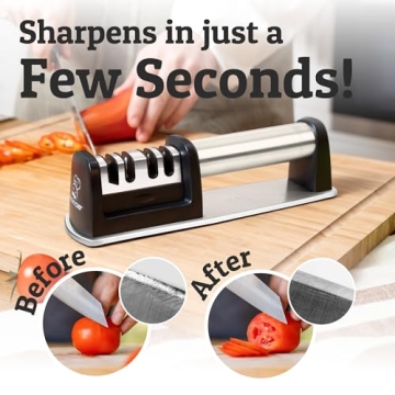 PriorityChef Premium Knife Sharpener for Effortless Cutting