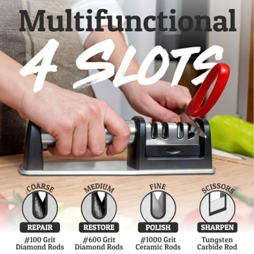 PriorityChef Premium Knife Sharpener for Effortless Cutting