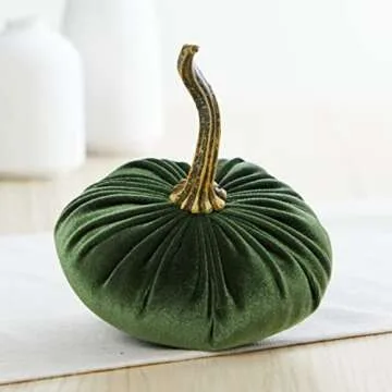Artisan Velvet Pumpkin Set Perfect for Fall Decor