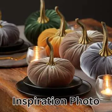 Artisan Velvet Pumpkin Set Perfect for Fall Decor