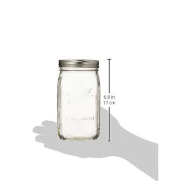 Jarden Ball Quart Mason Jar Wide Mouth 12-Pack for Preserves