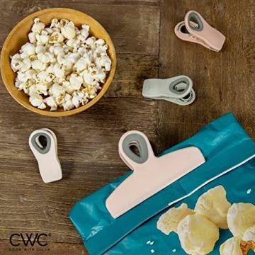 COOK WITH COLOR Durable Bag Clips - Heavy Duty Magnetic Clips