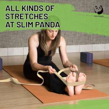 Slim Panda Yoga Strap for Fitness and Stretching