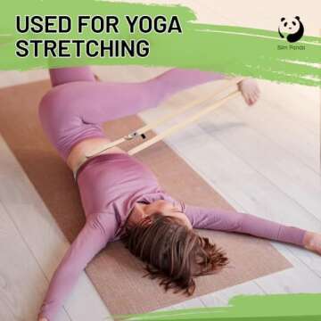 Slim Panda Yoga Strap for Fitness and Stretching