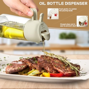 2 in 1 Oil Sprayer and Dispenser Set for Cooking