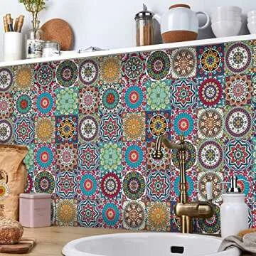 Merouk 25 Pcs Peel and Stick Tile Stickers for Home Decor