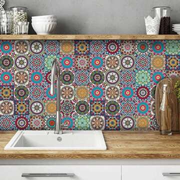 Merouk 25 Pcs Peel and Stick Tile Stickers for Home Decor