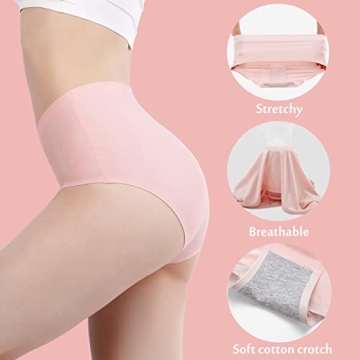 Bolivelan No Show High Waisted Underwear for Women 5 Pack