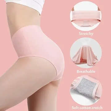 Bolivelan No Show High Waisted Underwear for Women 5 Pack