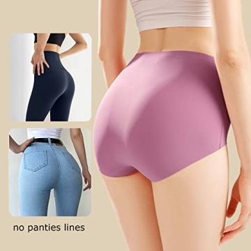 Bolivelan No Show High Waisted Underwear for Women 5 Pack