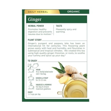 Traditional Medicinals Ginger Tea for Healthy Digestion