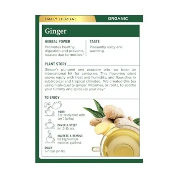 Traditional Medicinals Ginger Tea for Healthy Digestion