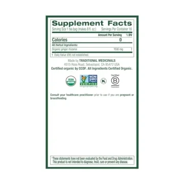 Traditional Medicinals Ginger Tea for Healthy Digestion