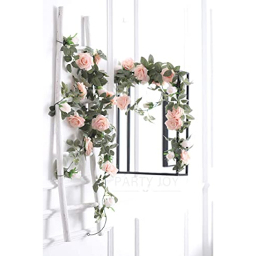 Affordable 2Pcs Flower Garland - Vintage Pink Floral Decor