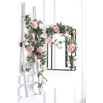 Affordable 2Pcs Flower Garland - Vintage Pink Floral Decor