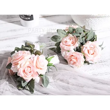 Affordable 2Pcs Flower Garland - Vintage Pink Floral Decor