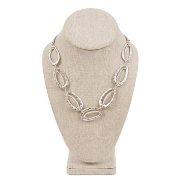 MOOCA Linen Covered Wood Jewelry Display - 6 3/8 W x 10 H